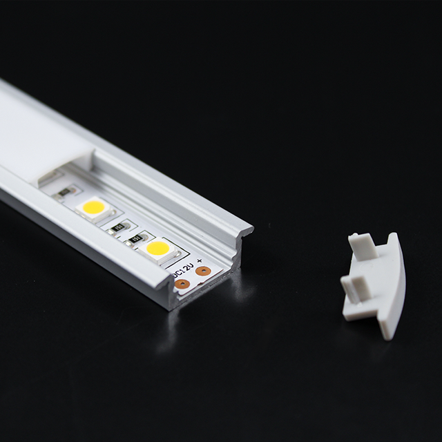 W17.1mm*H8.5mm (Ancho interior 12.2mm) Perfil de aluminio LED con ala