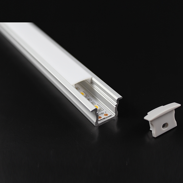 W17.1mm*H15.3mm (Ancho interior 12.2mm) Perfil de aluminio LED con ala